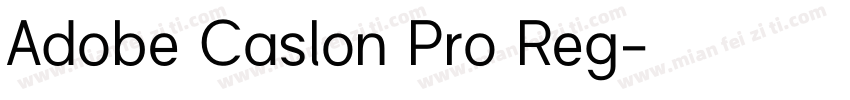 Adobe Caslon Pro Reg字体转换